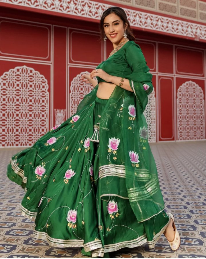 FORMAL GREEN LEHENGA SET